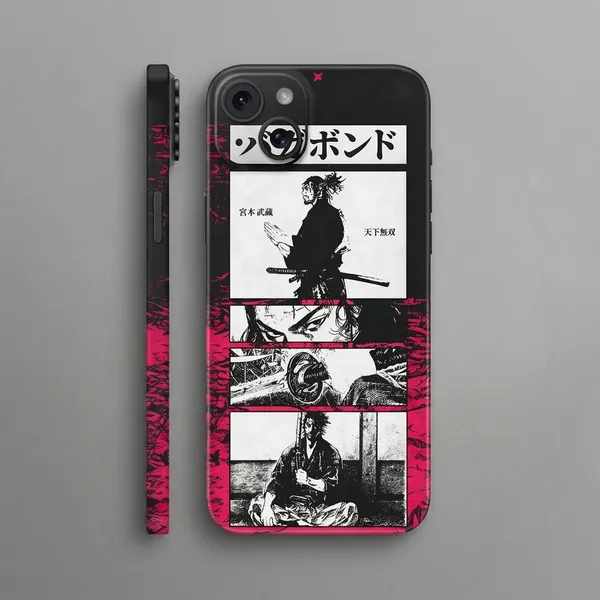 Black_And_Pink_Non_-_Sticky_Bubble_free_Phone_Skin_For_Smartphone