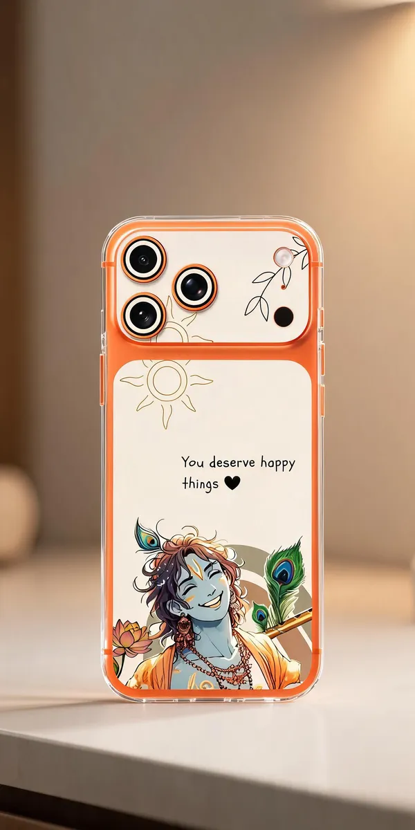Orange_Krishna_Non-Sticky_Bubble_Free_Phone_Skin_For_Smartphone