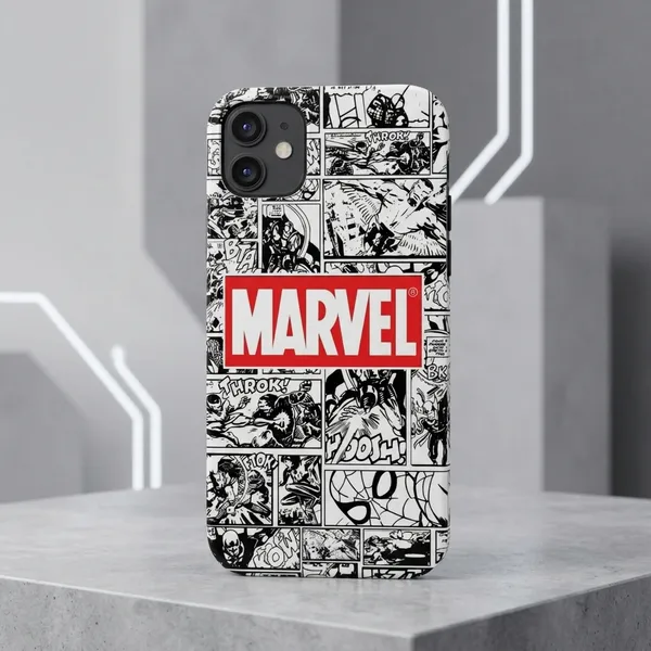Black_And_Red_Marvel_Non-Sticky_Bubble_Free_Phone_Skin_For_Smartphone