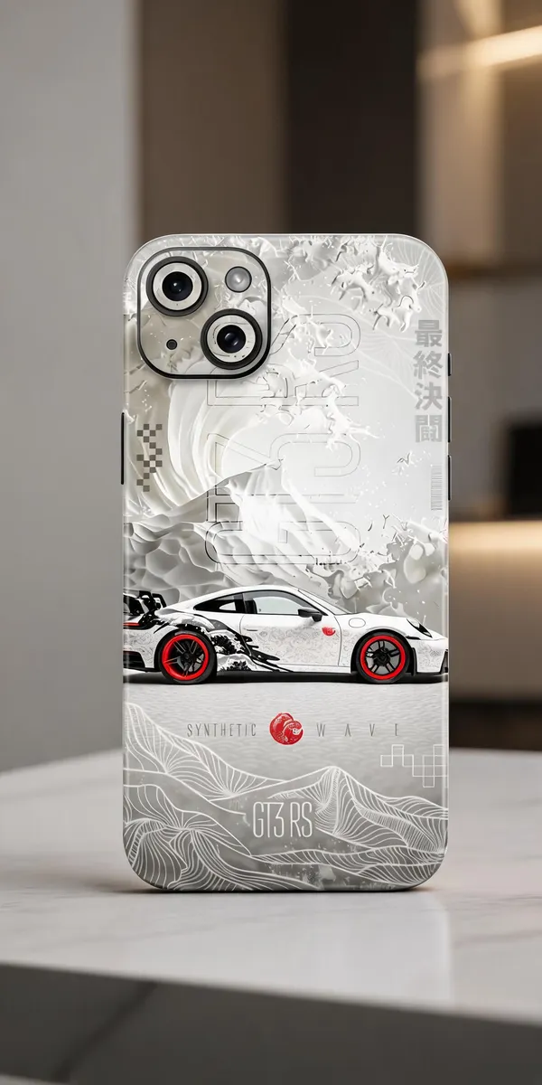 Multicolor_GT3_RS_Non_-_Sticky_Bubble_Free_Phone_Skin_For_Smartphone