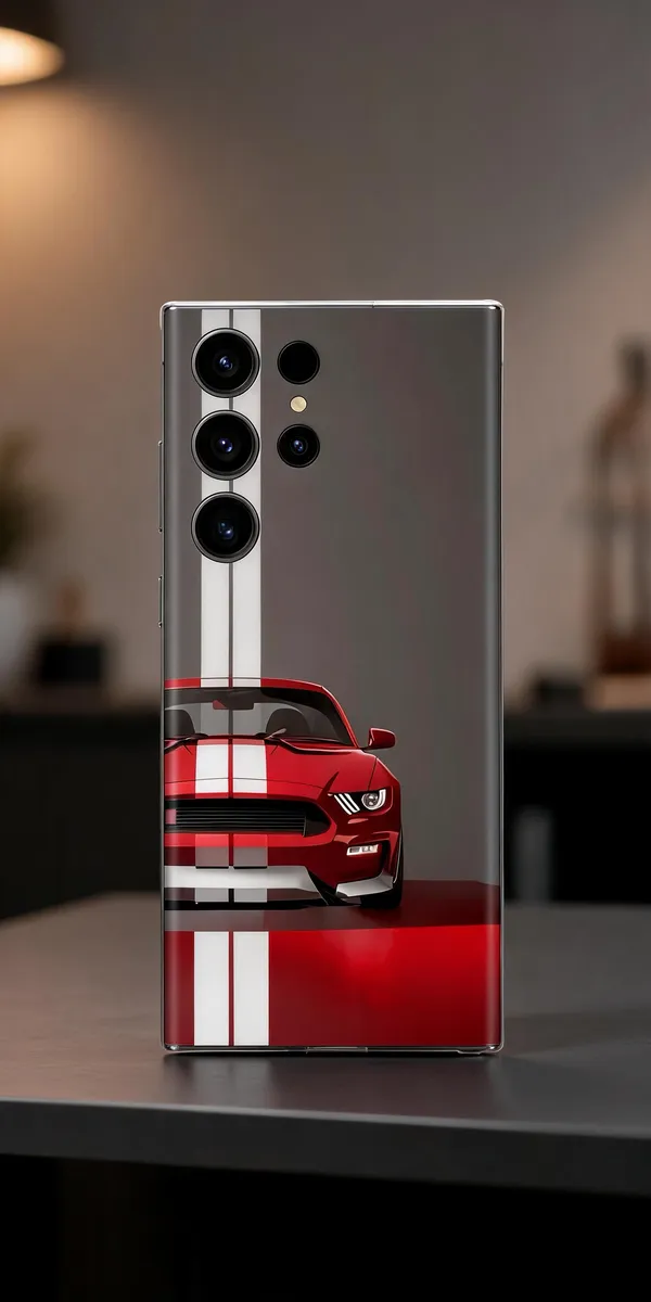 Red_Car_Non_-_Sticky_Bubble_free_Phone_Skin_For_Smartphone