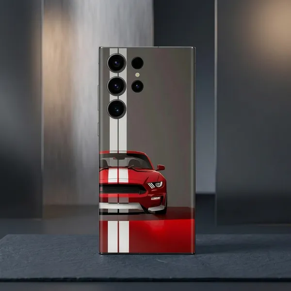 Red_Car_Non_-_Sticky_Bubble_free_Phone_Skin_For_Smartphone