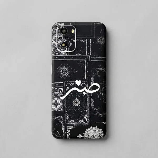 Black_Non_-_Sticky_Bubble_free_Phone_Skin_For_Smartphone