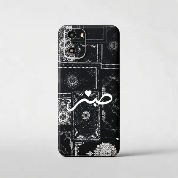 Black_Non_-_Sticky_Bubble_free_Phone_Skin_For_Smartphone