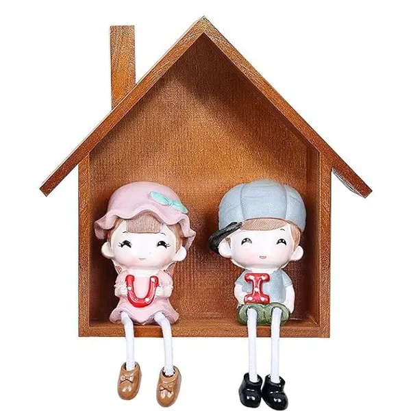 House_Shaped_Wooden_Wall_Shelf_Pack_Of_4