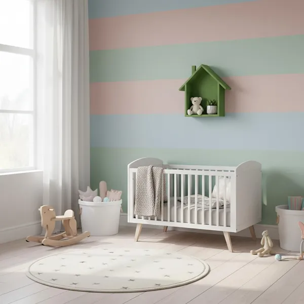 Wooden_House_Shaped_Wall_Shelf_With_Figurines
