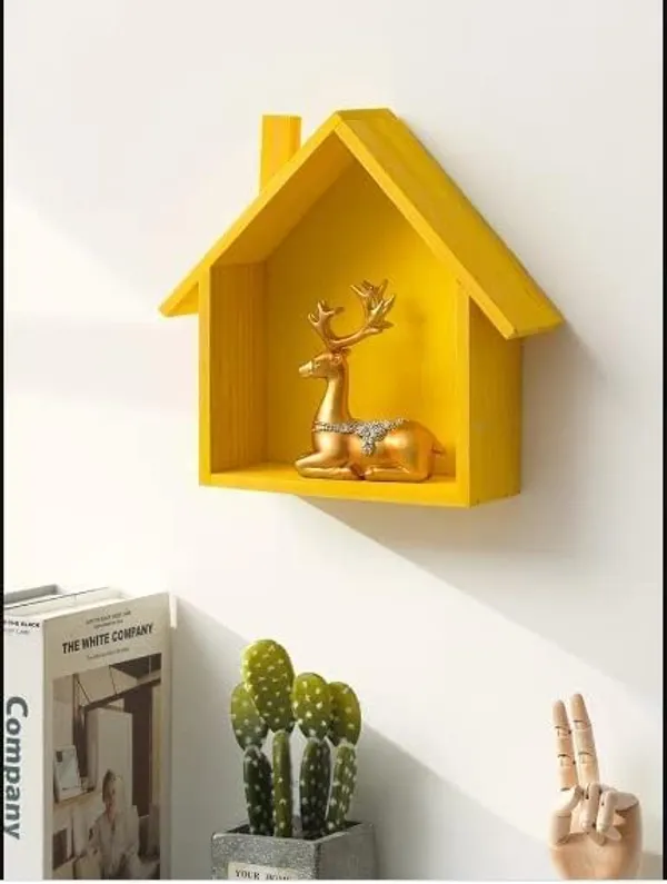 Wooden_House_Shaped_Wall_Shelf_With_Figurines_Pack_Of_2