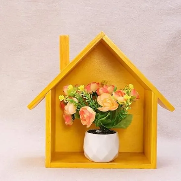 Wooden_House_Shaped_Wall_Shelf_With_Figurines_Pack_Of_2