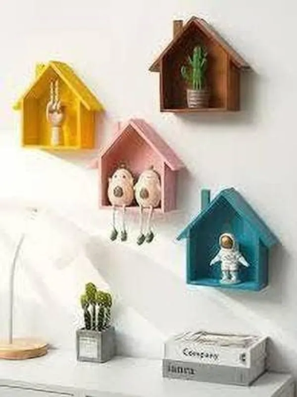 Wooden_House_Shaped_Wall_Shelf_Pack_Of_4