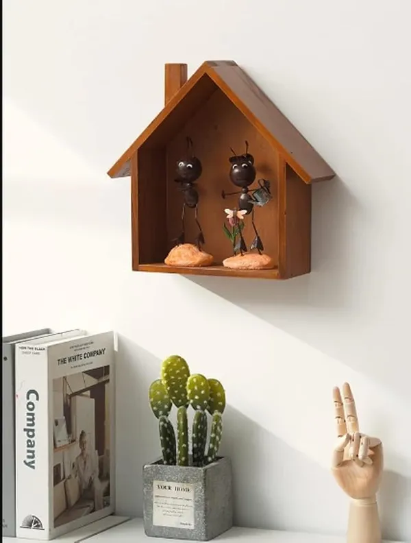 Wooden_Hut_Shape_Wall_Shelf_Pack_Of_2