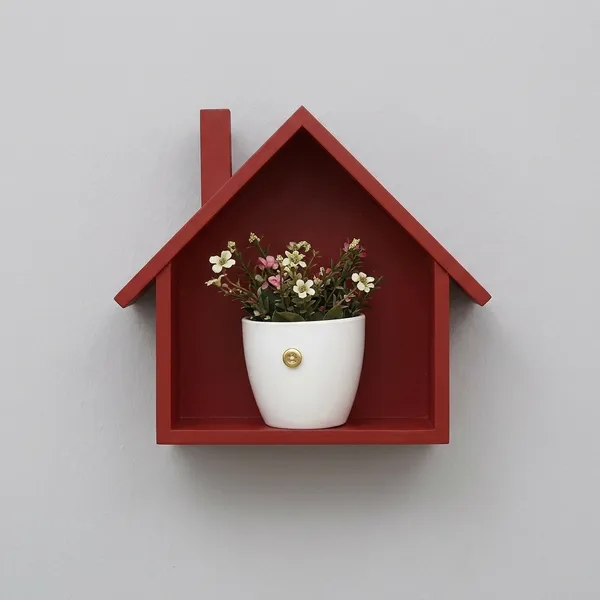 House_Shaped_Wooden_Wall_Shelf_Pack_Of_4