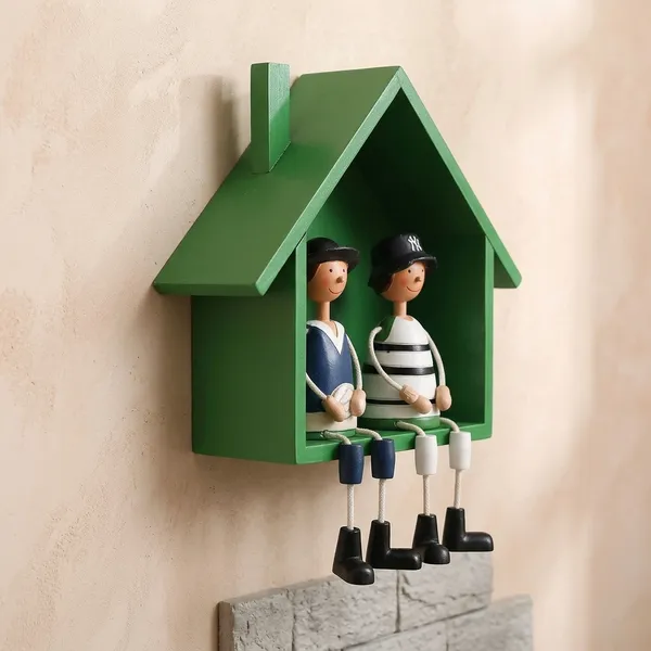 House_Shaped_Wooden_Wall_Shelf_Pack_Of_4