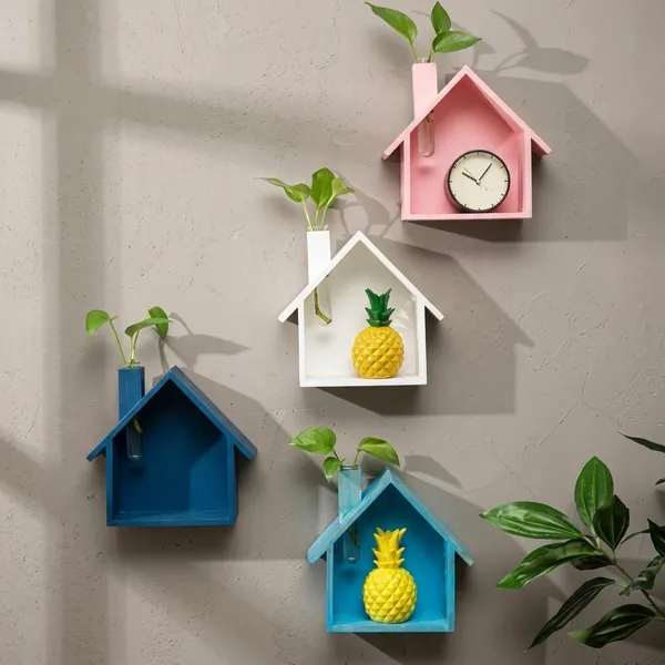 House_Shaped_Wall_Shelf_Pack_Of_4