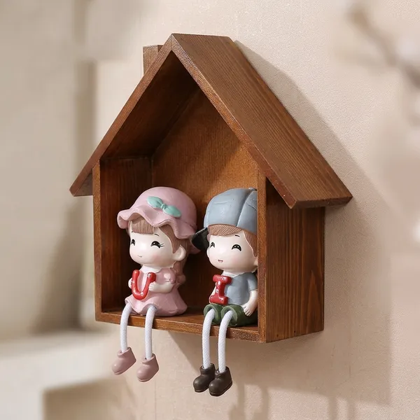 Wooden_Hut_Shape_Wall_Shelf_Pack_Of_2