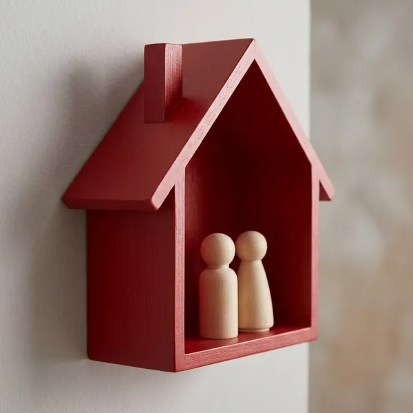 Wooden_Hut_Shaped_Wall_Shelf_Pack_Of_2