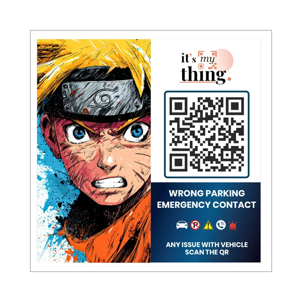 Naruto_QR_Sticker_for_car_|_Scan_to_Contact