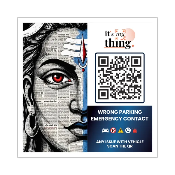 Shiva_QR_Sticker_for_car_|_Scan_to_Contact