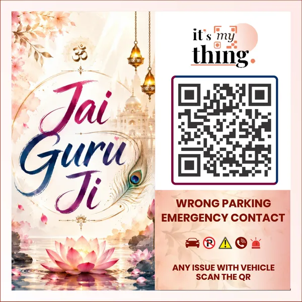 Jai_Guru_Ji_04_QR_Sticker_for_car_|_Scan_to_Contact