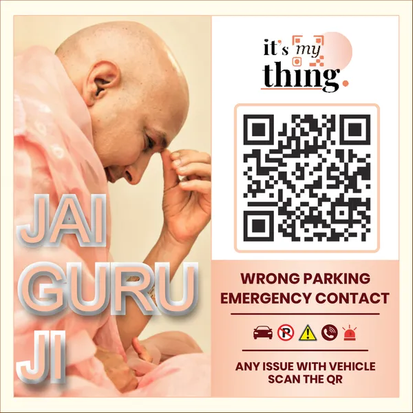 Jai_Guru_Ji_01_QR_Sticker_for_car_|_Scan_to_Contact