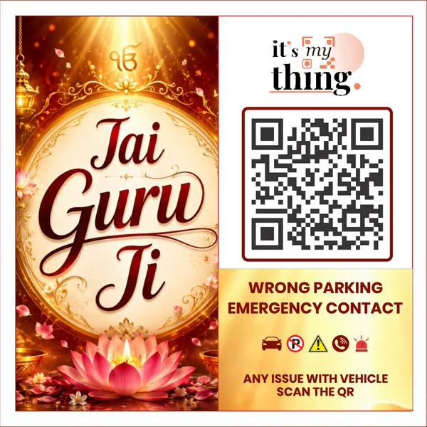 Jai_Guru_Ji_03_QR_Sticker_for_car_|_Scan_to_Contact