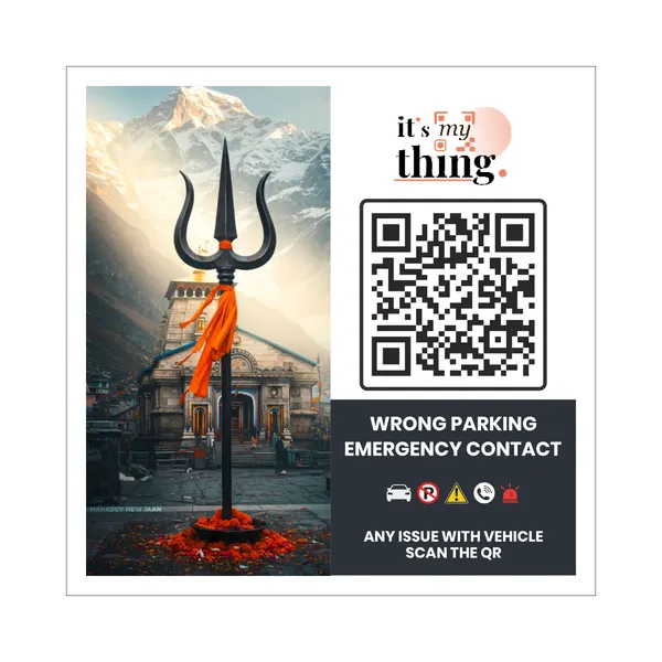 kedarnath_QR_Sticker_for_car_|_Scan_to_Contact