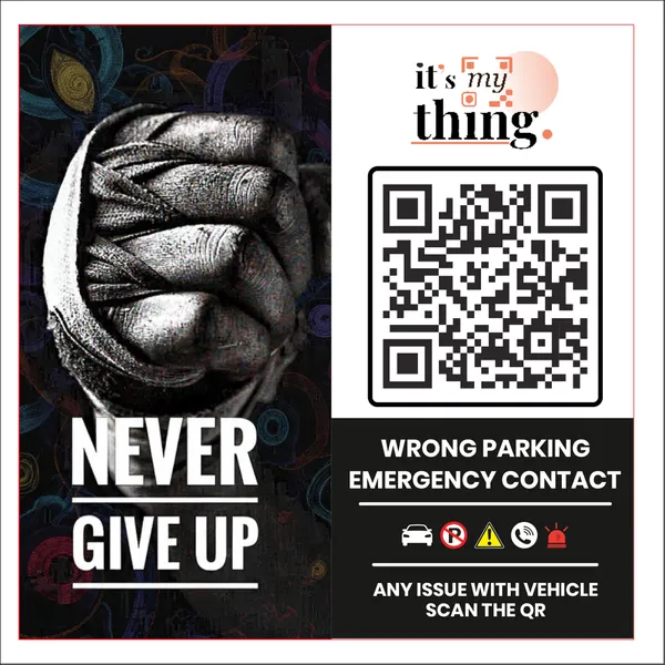 Never_Give_Up_QR_Sticker_for_car_|_Scan_to_Contact