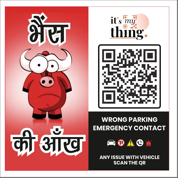 Bull_QR_Sticker_for_car_|_Scan_to_Contact