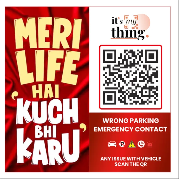 Meri_Life_QR_Sticker_for_car_|_Scan_to_Contact