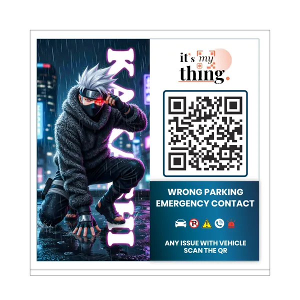 Kakashi_QR_Sticker_for_car_|_Scan_to_Contact