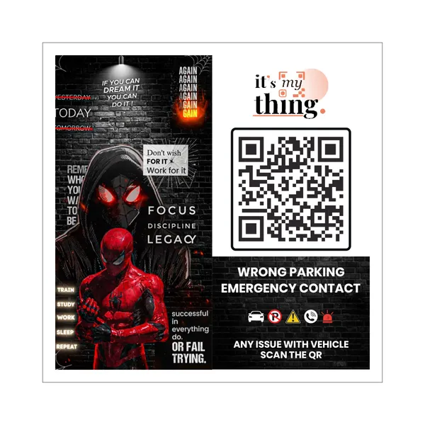 Spider_Man_QR_Sticker_for_car_|_Scan_to_Contact