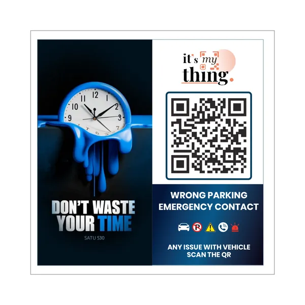 Don't_Waste_Your_Time_QR_Sticker_For_Car_|_Scan_To_Contact