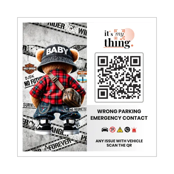 No_Regret_QR_Sticker_for_car_|_Scan_to_Contact