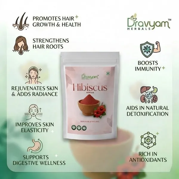180_Gm_Each_Hibiscus_(Rosa_Sinensis)_Powder_Ideal_For_Hair_Pack_And_Face_Pack_Gudhal_Ka_Phool
