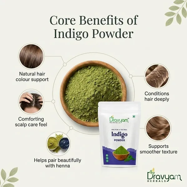 85_Gm_Each_Pure_Indigo_Leaf_Powder_For__Natural_Chemical_Free_Hair_Color_Pack_of_2
