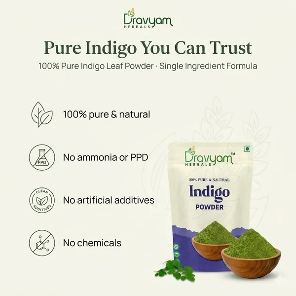 85_Gm_Each_Pure_Indigo_Leaf_Powder_For__Natural_Chemical_Free_Hair_Color_Pack_of_2