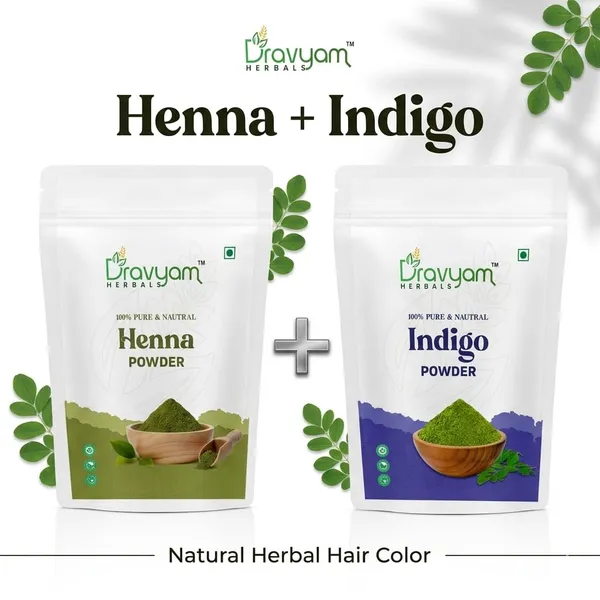 180_Gm_Each_Indigo_Leaf_Powder_Pure_Natural_Chemical_Free_Use_With_Henna_Tones_Hair_Colour_For_Men_And_Women_(Pack_Of_2)
