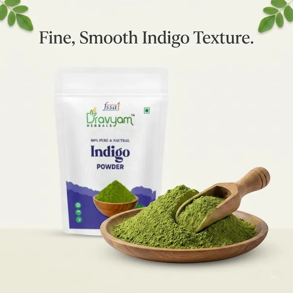 180_Gm_Each_Indigo_Leaf_Powder_Pure_Natural_Chemical_Free_Use_With_Henna_Tones_Hair_Colour_For_Men_And_Women_(Pack_Of_2)