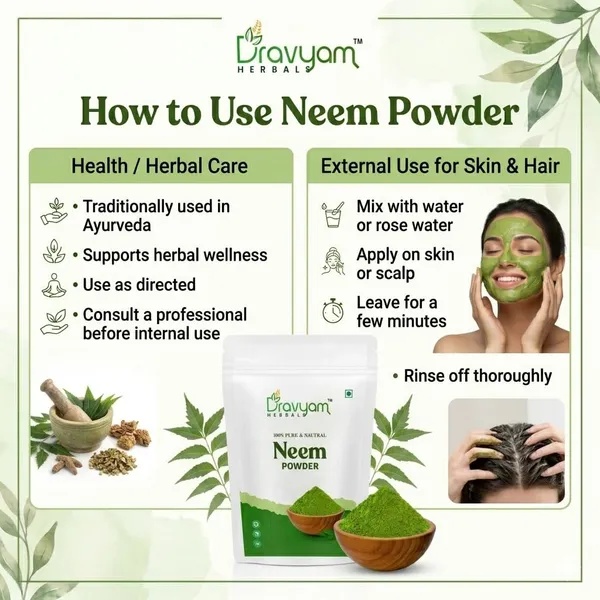 85_Gm_Each_Pure_Neem_Powder_Herbal_Hair_Skin_And_Health_Care_Pack_of_2