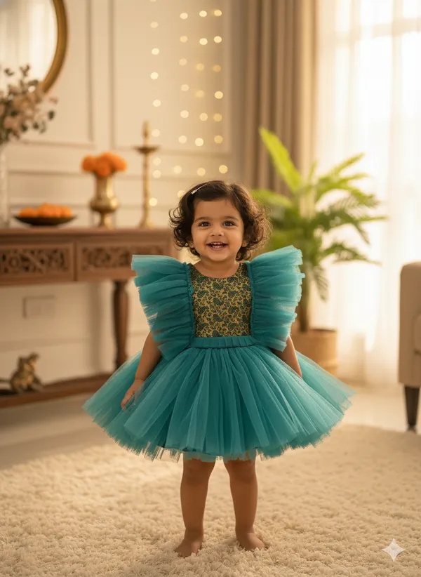 Imported_Soft_Net_And_Designer_Frock_For_Girls