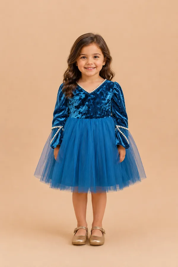 Icegem__-_Imported_velvet_Frock_With_Soft_Net