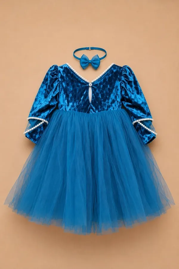 Icegem__-_Imported_velvet_Frock_With_Soft_Net
