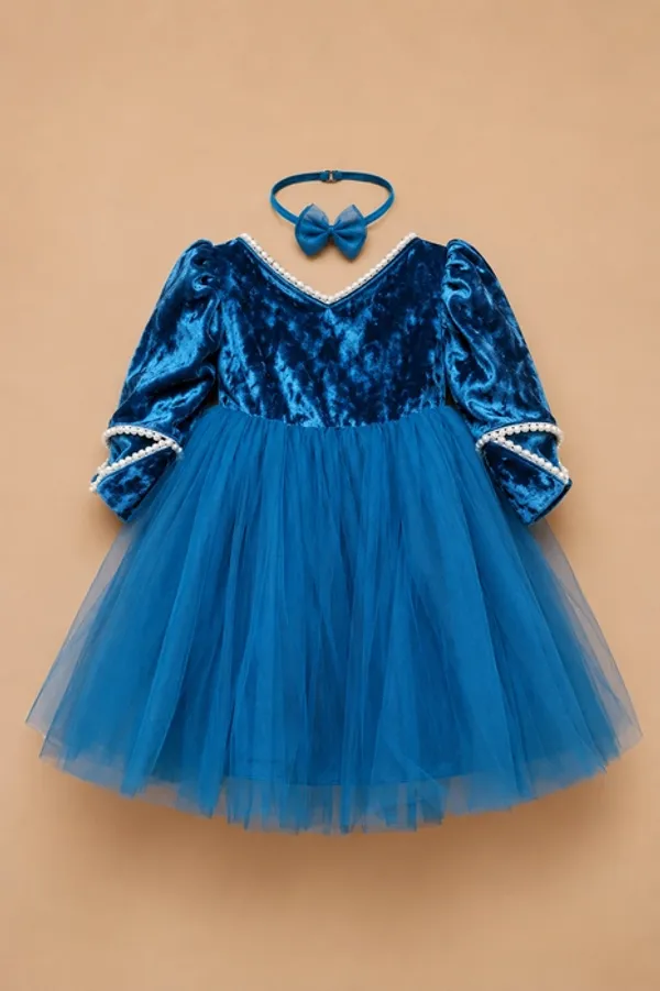 Icegem__-_Imported_velvet_Frock_With_Soft_Net