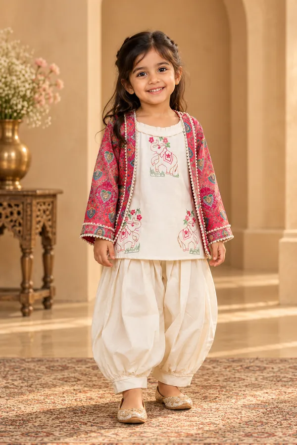 Creamy_Pink_Forest_-_Top_with_Designer_Jacket_&_pajama