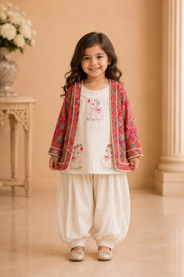 Creamy_Pink_Forest_-_Top_with_Designer_Jacket_&_pajama