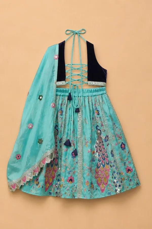 Cyan_Deep_Zazu_-Top_With_Designer_Lehenga
