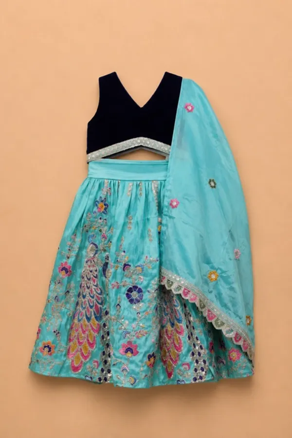 Cyan_Deep_Zazu_-Top_With_Designer_Lehenga