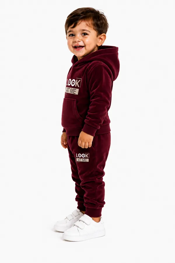 Winter_Maroon_Party_Wear_Velvet_Hoodie_And_Jogger_Set_For_Kids_Boy_And_Girl