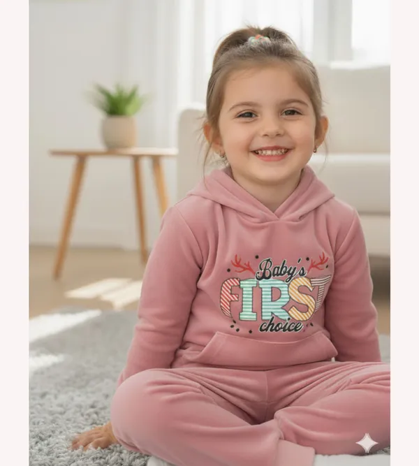 Winter_Peach_Party_Wear_Velvet_Hoodie_And_Jogger_Set_For_Kids_Boy_And_Girl