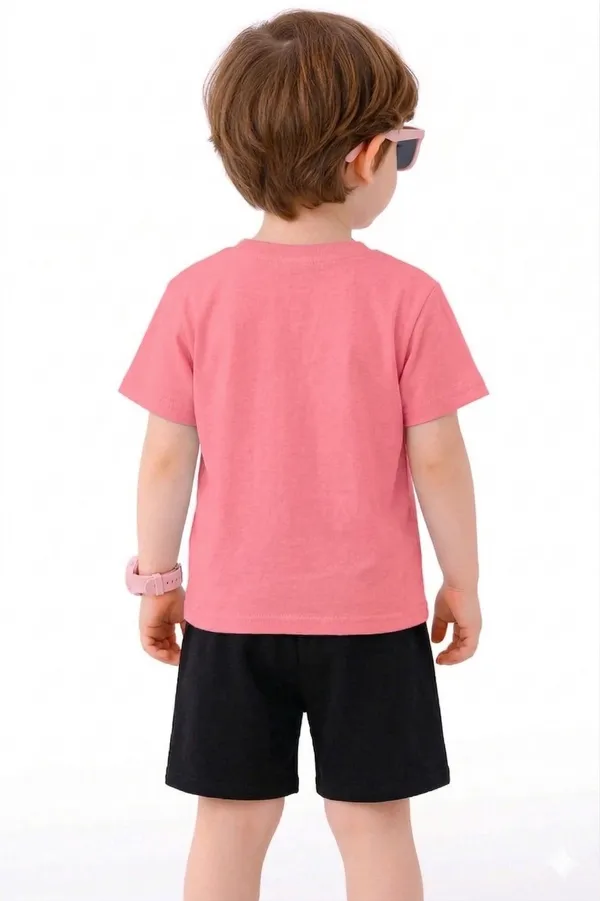 Pink_Trendy_Summer_Collection_T-Shirt_And_Short_Set_For_Kids_Boy_And_Girl