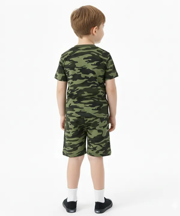 Green_Camouflage_Army_Printed_Hosiery_Cotton_T-Shirt_And_Short_Set_For_Kids_Boy_And_Girl